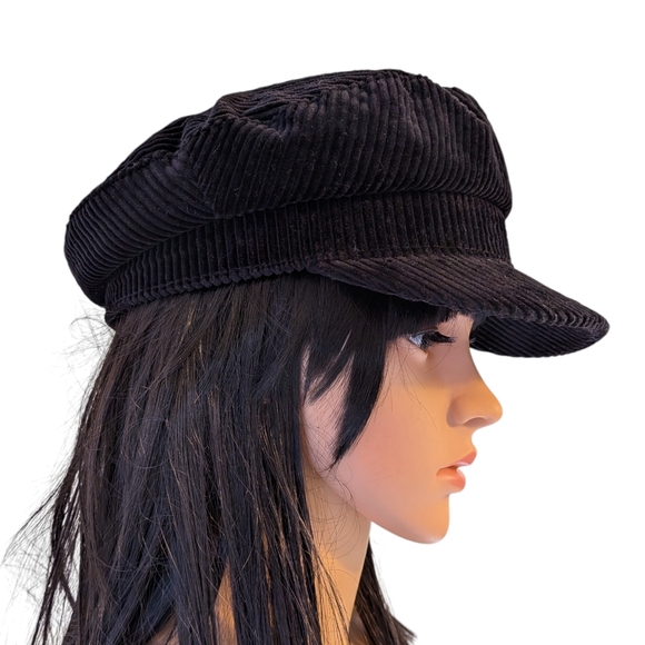 Zara Accessories - Zara Black Corduroy Page Boy Hat